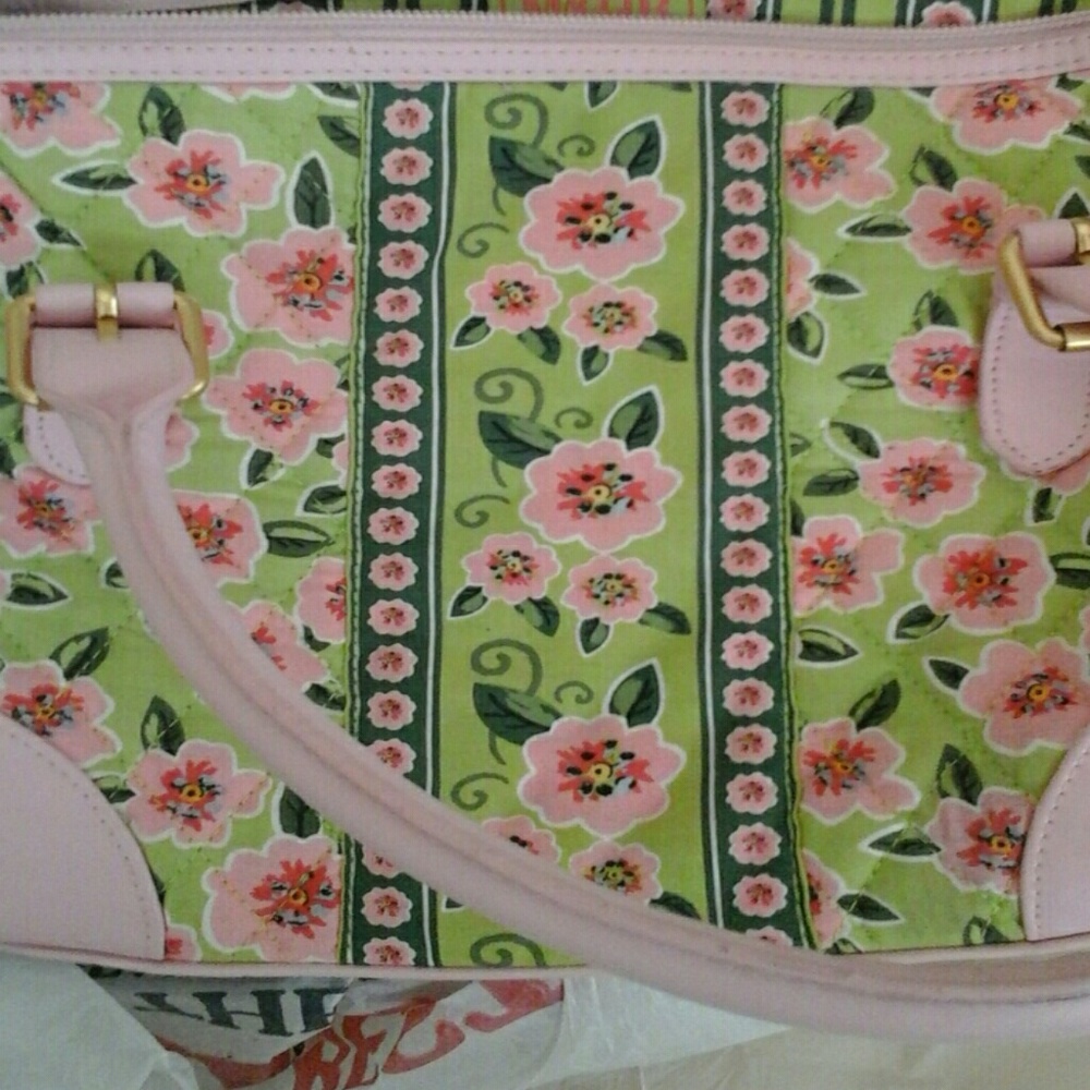 Maggib Pink and a green a floral handbag Never use